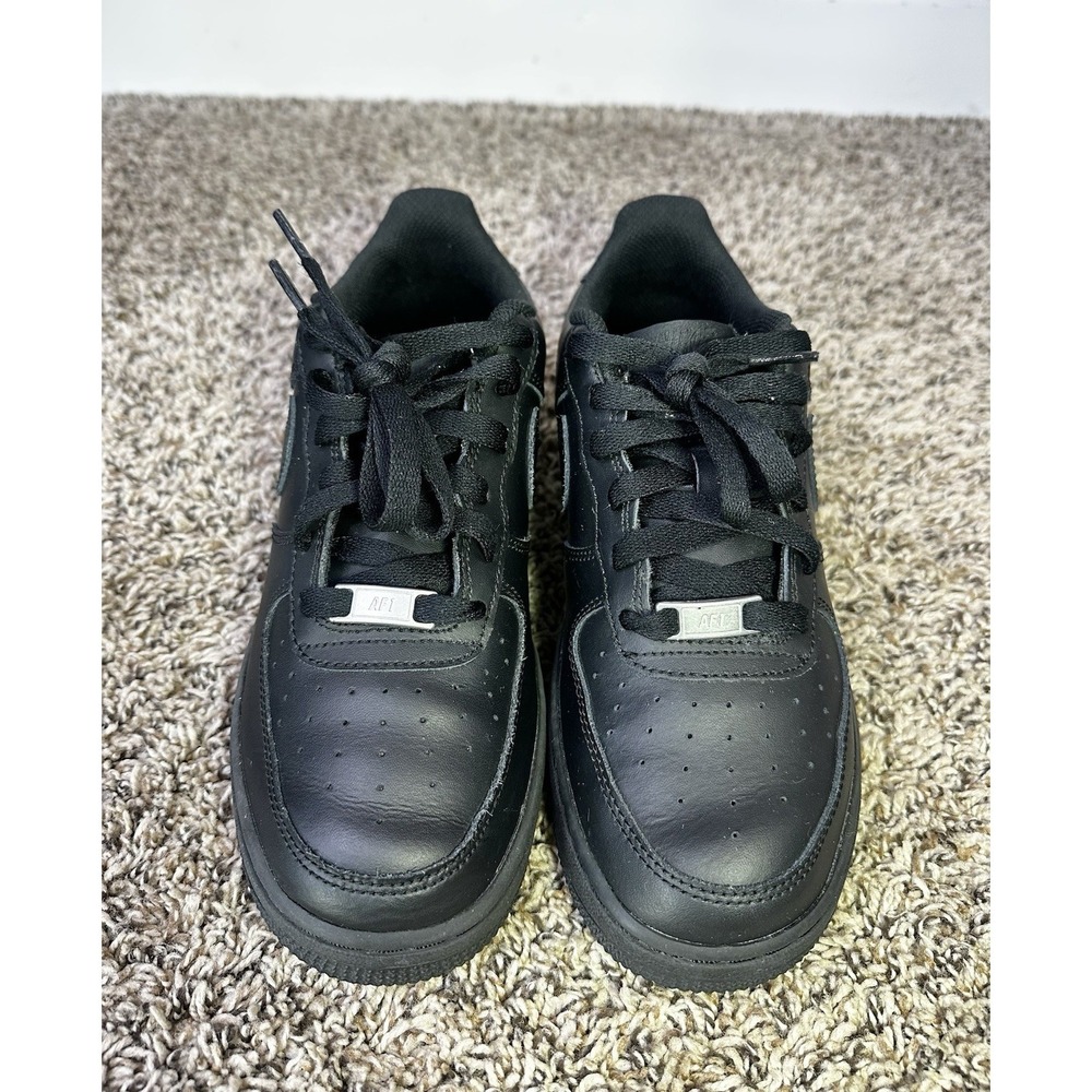 Nike Air Force 1 Low Sneakers Youth Size 6Y/7.5W Black Leather FV5951 001 - Picture 5 of 10